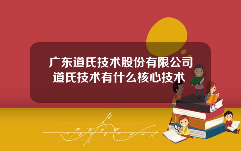 广东道氏技术股份有限公司 道氏技术有什么核心技术